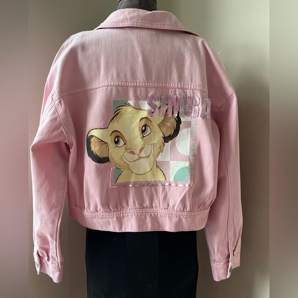 Disney Pink Denim Simba Jacket RARE - Picture 1 of 12